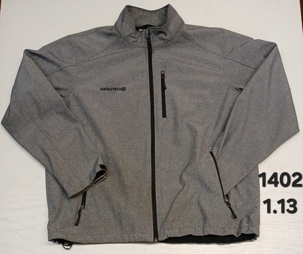 Swiss Tech (XL) Gray Softshell Full Zip Jacket